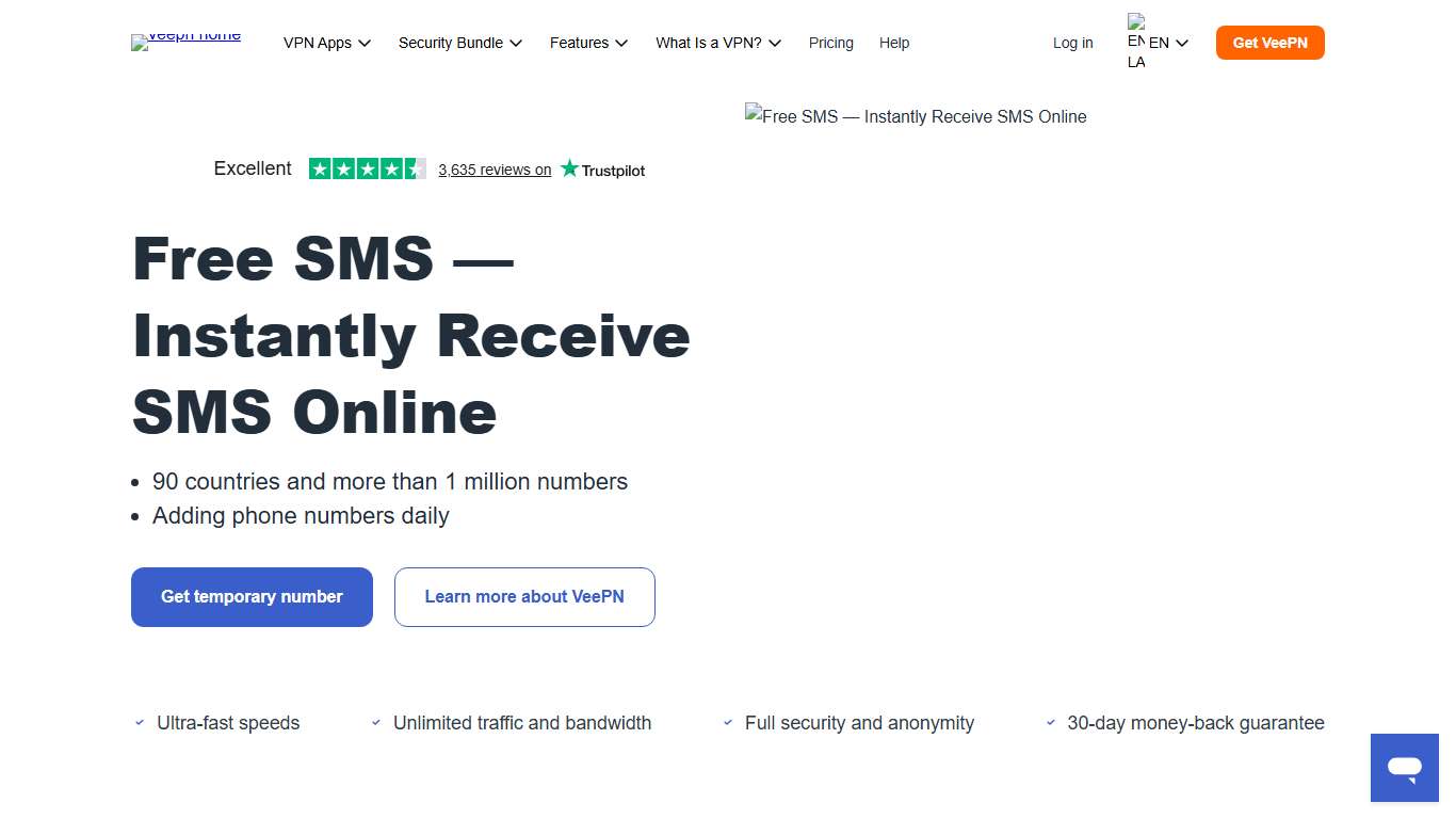 Free SMS Online - Receive SMS Instantly & Anonymously VeePN