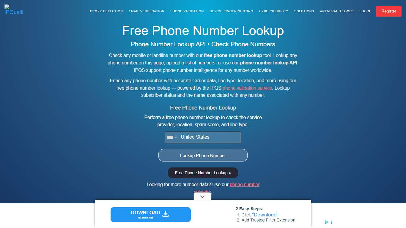 Free Phone Number Lookup Tool Phone Number Lookup API